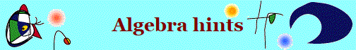 Algebra hints