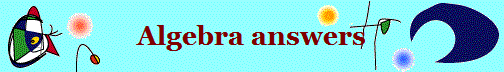 Algebra answers