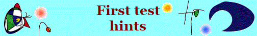 First test
hints
