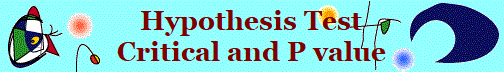 Hypothesis Test
Critical and P value