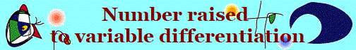 Number raised 
to variable differentiation