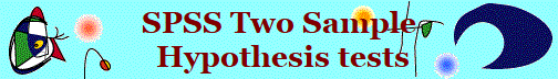 SPSS Two Sample
 Hypothesis tests