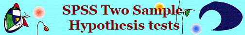 SPSS Two Sample
 Hypothesis tests