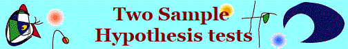 Two Sample 
Hypothesis tests