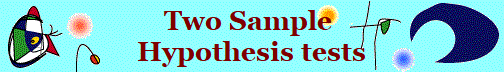 Two Sample 
Hypothesis tests